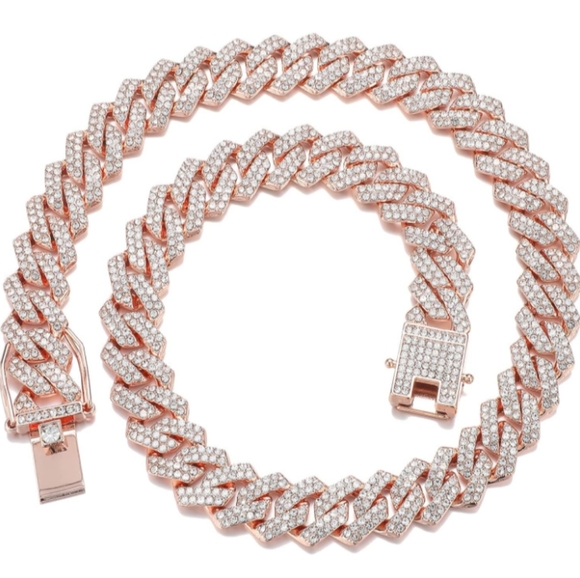 Necklace Silver Gold Rose Gold Cubes Tan Cord - Rancho